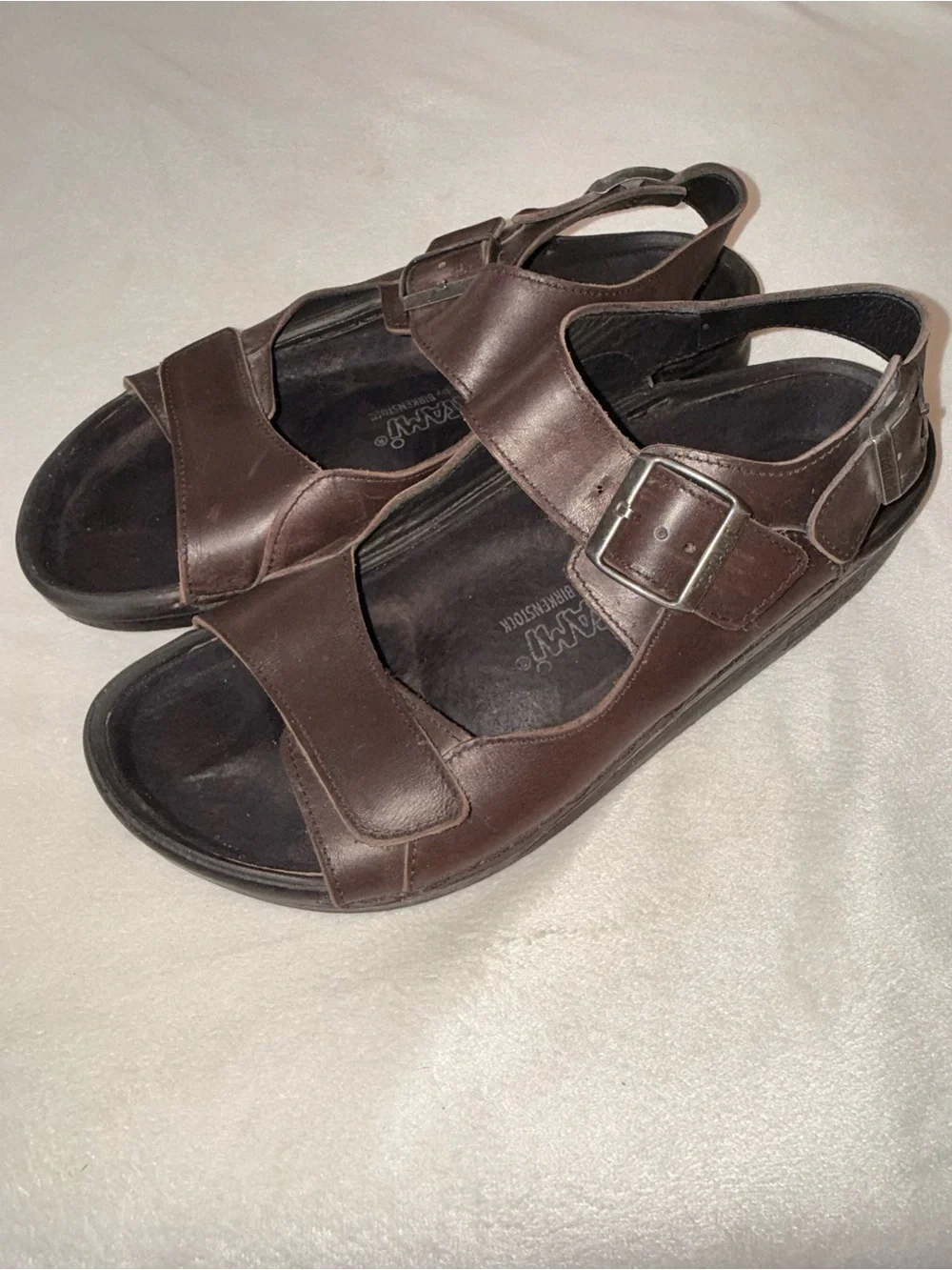 Birkenstock Tatami Dark Brown Leather ankle-Strap Comfort Sandals - Picture 3 of 7